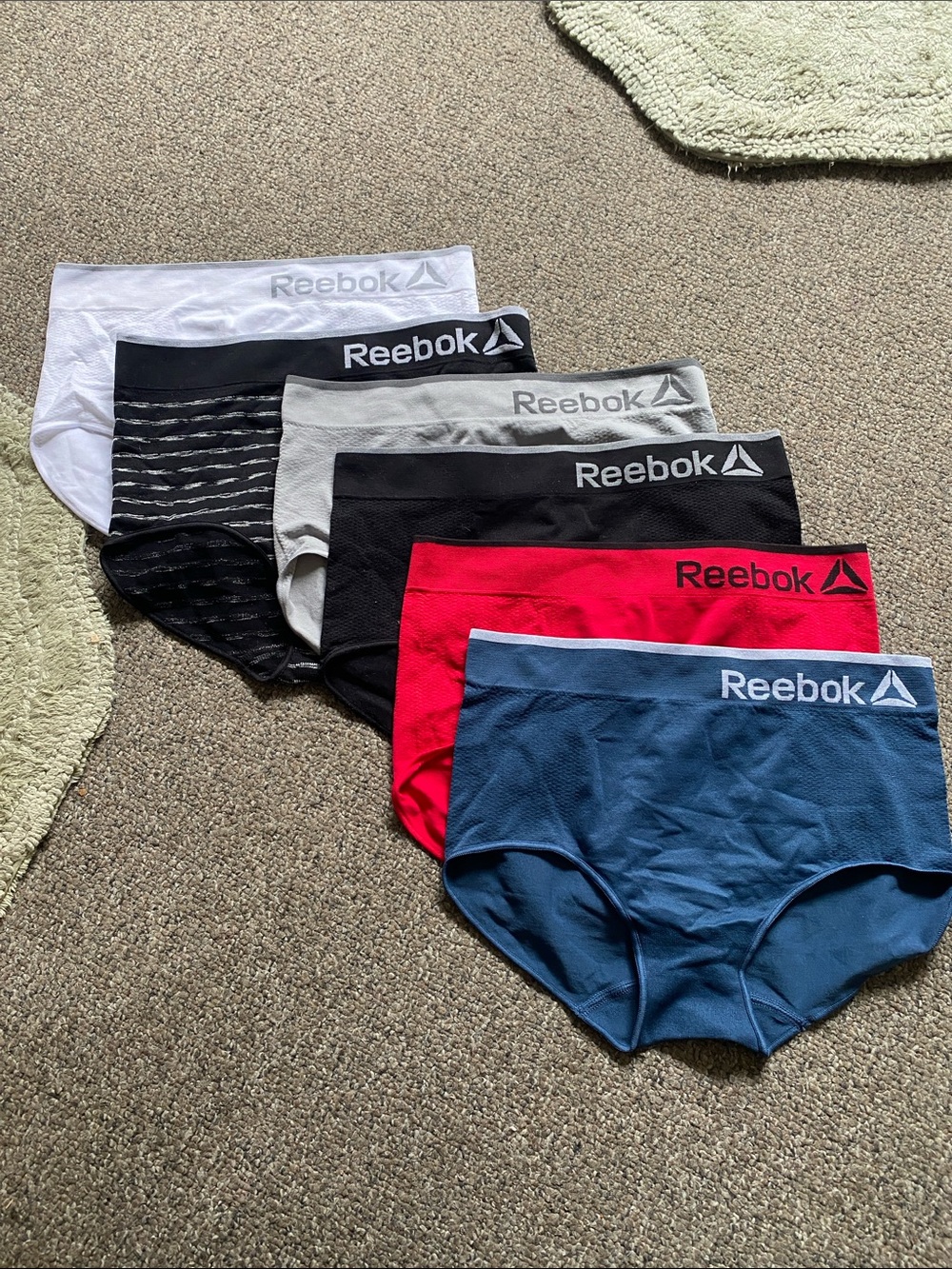 NWOT Reebok Women’s 6-Pack — Blue, Red, Black, Gray, White